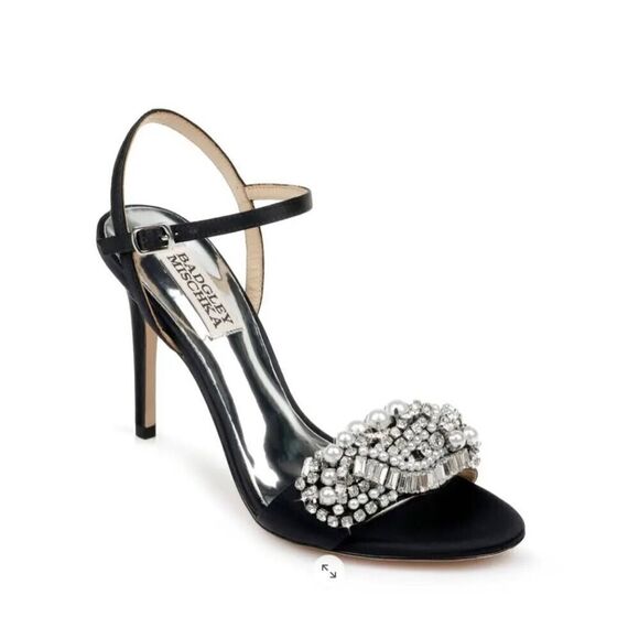 Badgley Mischka Black Sandals Size 8.5 - Picture 1 of 14